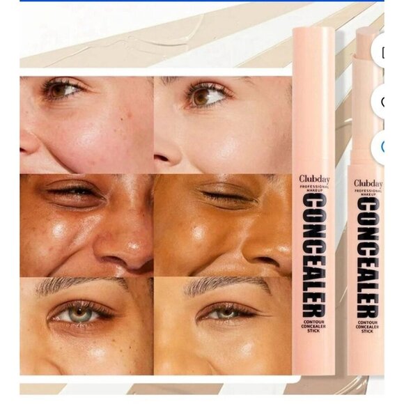2 LOT Clubday Contouring Concealer Natural 3D Matte Waterproof concealer Stick - Picture 2 of 4